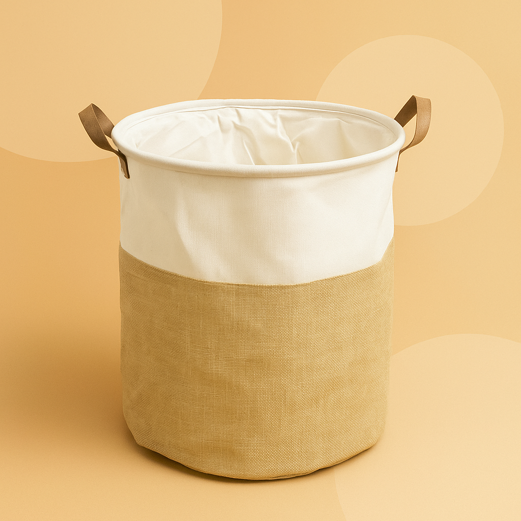 Foldable Laundry Basket Round Fabric