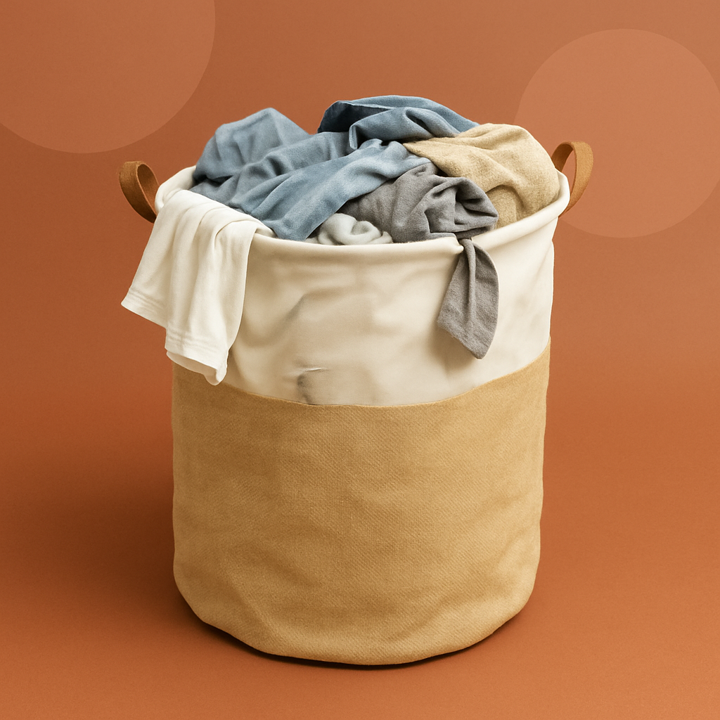 Foldable Laundry Basket Round Fabric