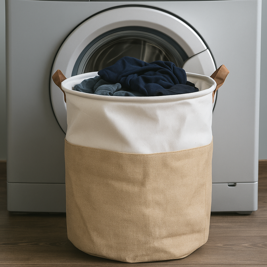 Foldable Laundry Basket Round Fabric