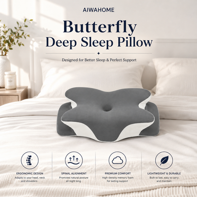 Orthopedic Ergonomic Butterfly Shaped Memory Foam Cervical Pillow