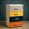 Plastic Storage Color Drawer 4 TIer