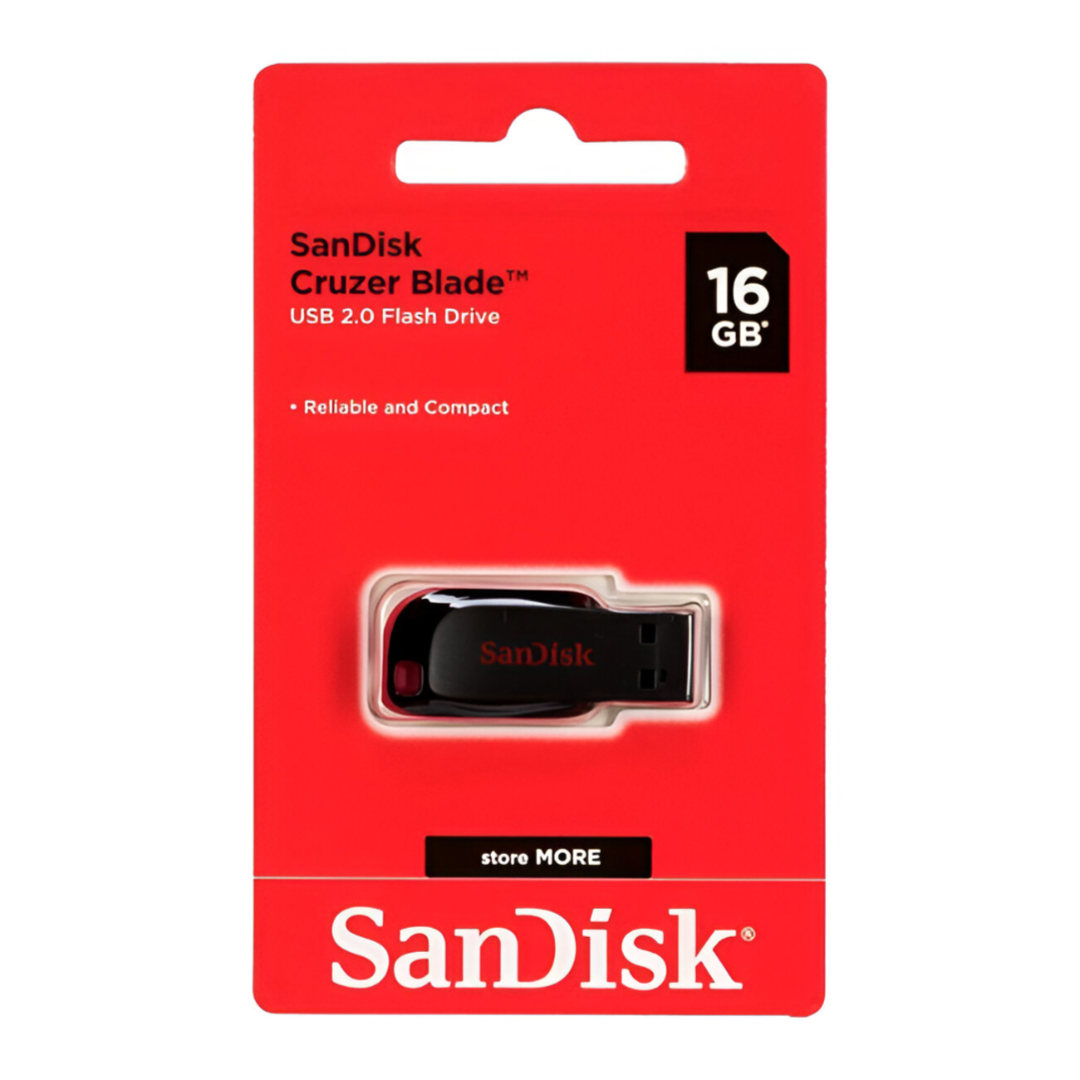 SanDisk 16GB Cruzer Blade USB 2.0 Flash Drive