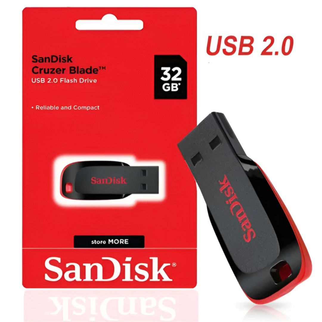 SanDisk 32GB Cruzer Blade USB 2.0 Flash Drive