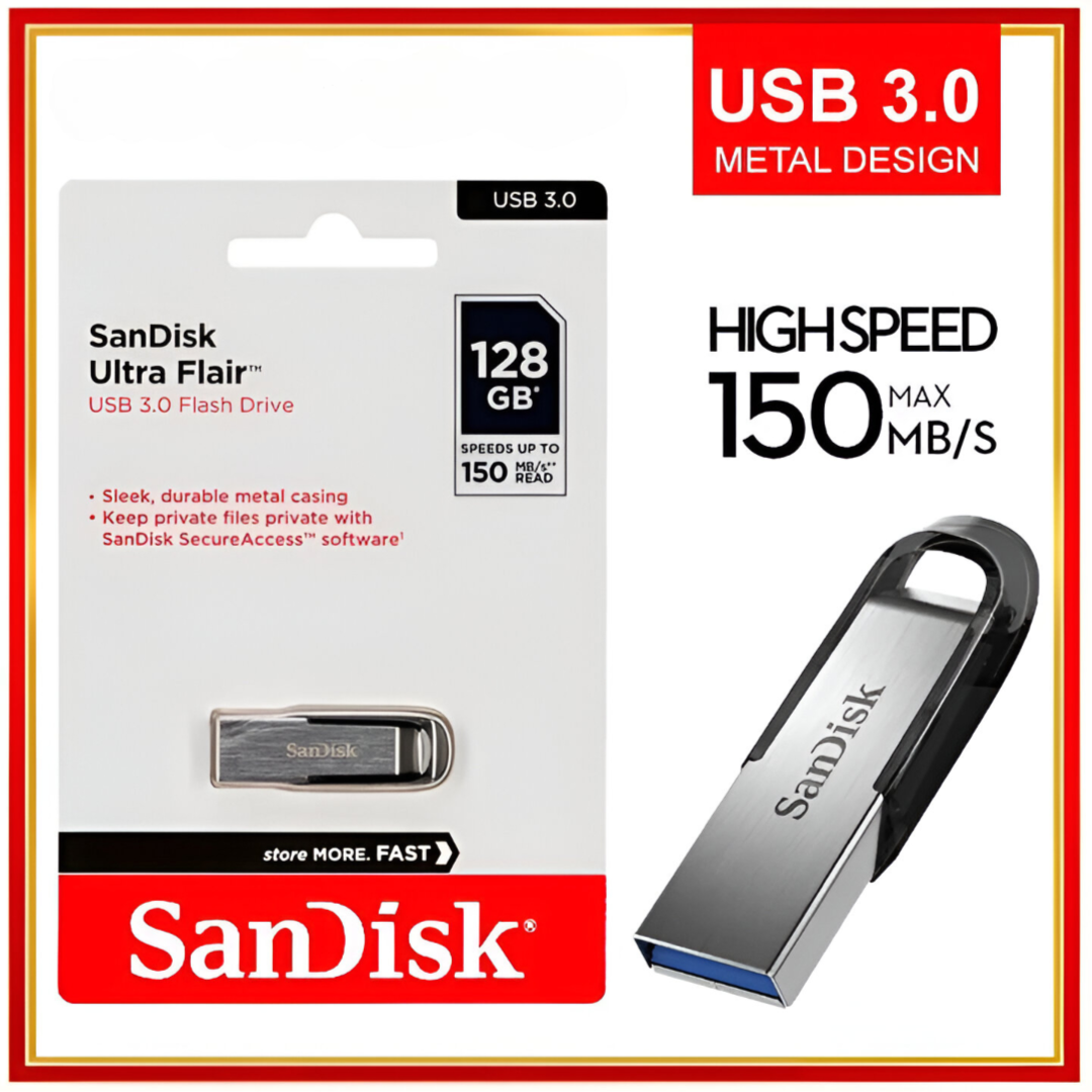 SanDisk 128GB Ultra Flair USB 3.0 Flash Drive