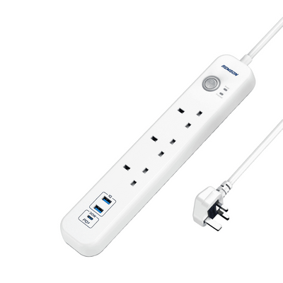 Remson Essential Pd Surge Protector Power Strip 6 Way 3 Usb 3 Ac Outlets