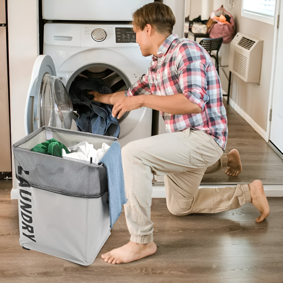 Foldable Laundry Basket With Wheels