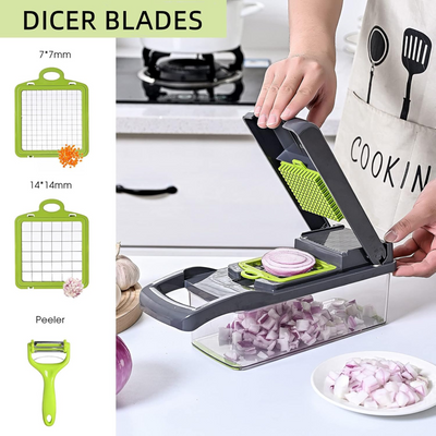Vegetable Chopper Slicer 16in1 with Spice Chopper Set