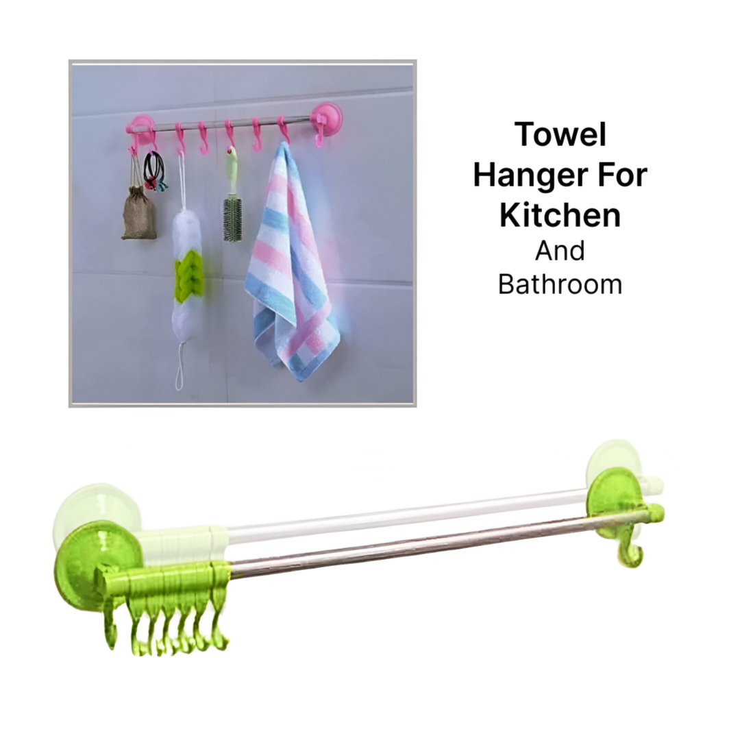 Wall Attachable Towel hanger 6 Hook