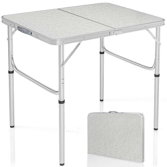 Folding Aluminum Picnic Table 90X60Cm