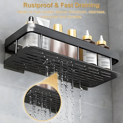 Aluminum Wall Mounted Bathroom Shelf