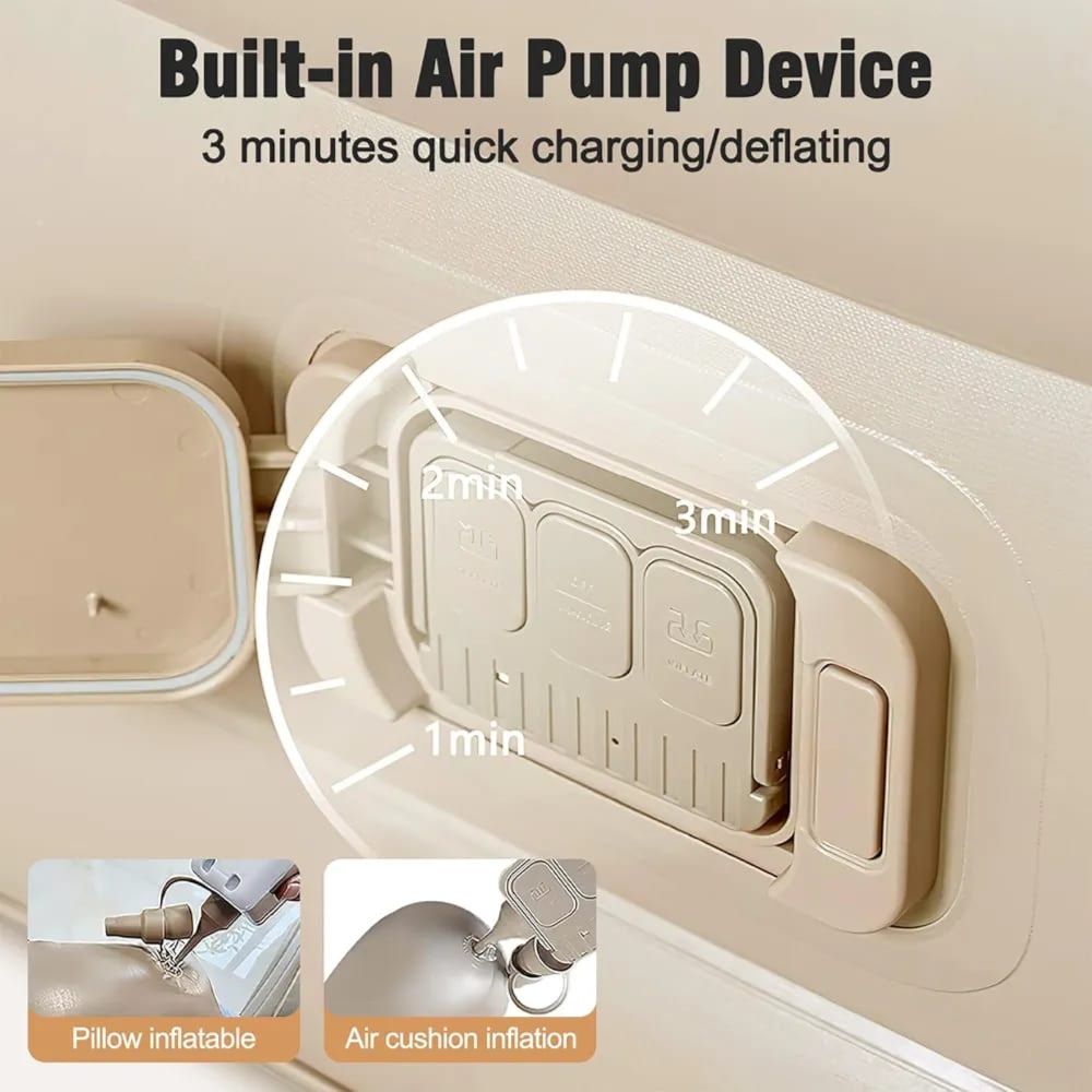 Inflatable Double Size Bed Automatic Pump 190X135X25Cm