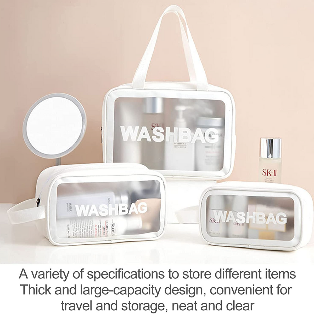 Travel Toiletries Organizer Wash Bag 3 Set
