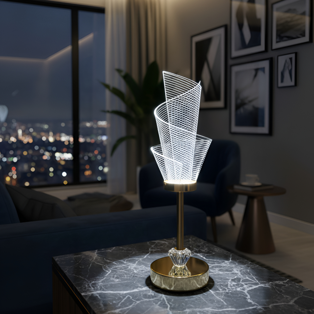 Acrylic Led Night Light Table Lamp
