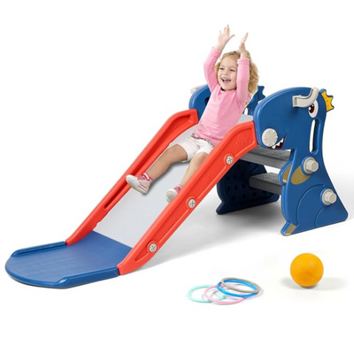 Foldable Kids Baby Toddler Slide With Climbing Step