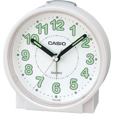 Casio Round Travel Table Top Alarm Clock Tq228-7Df