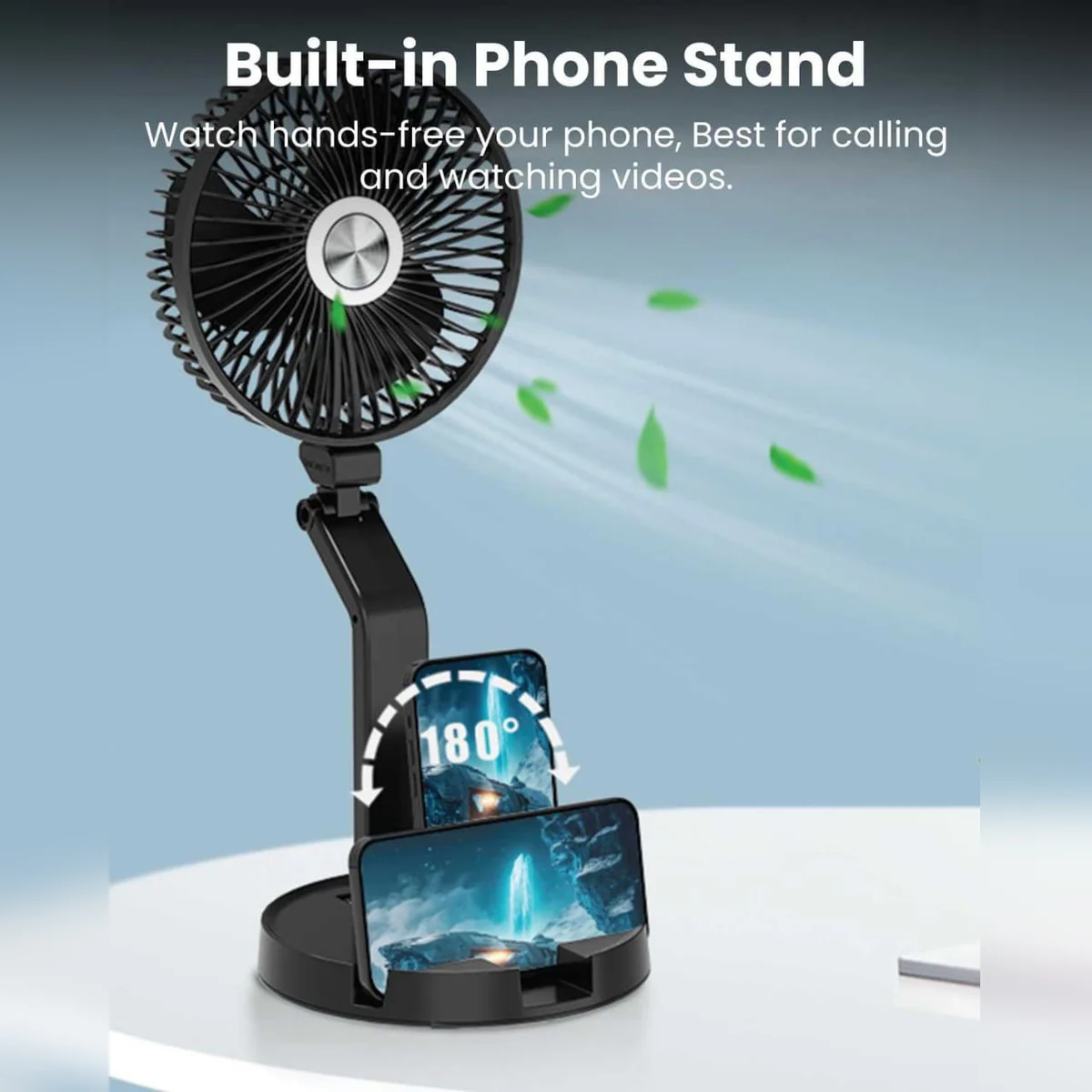 Moxedo Wall Mounted Oscillating Cordless Foldable Fan