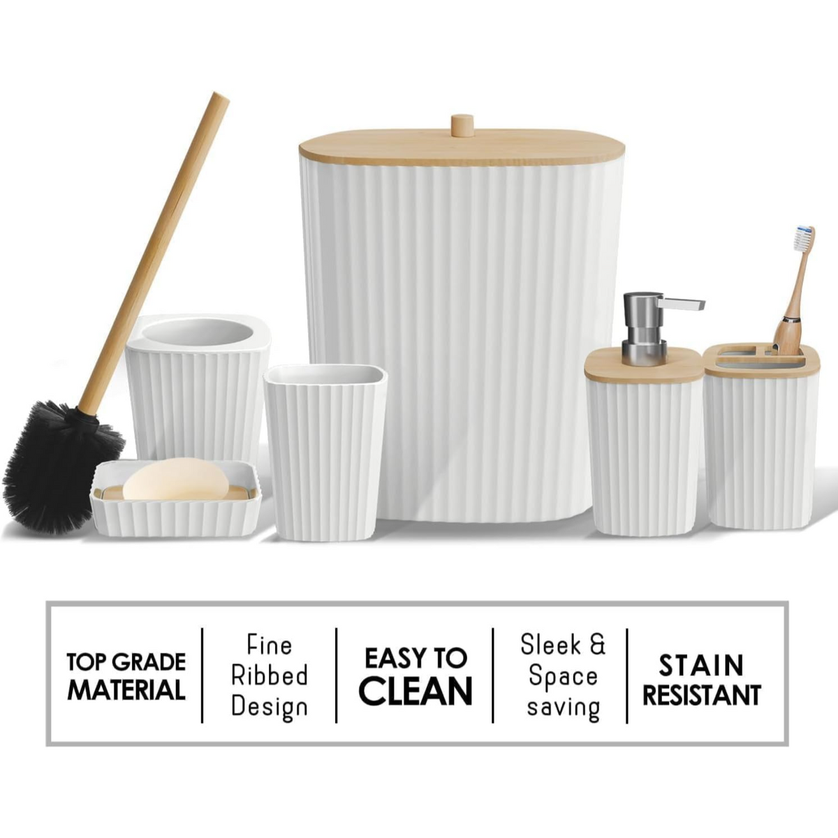 Bathroom Accessories Set 6 Pcs