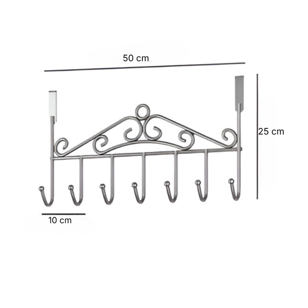 Over Door Hanger Metal 6 Hooks