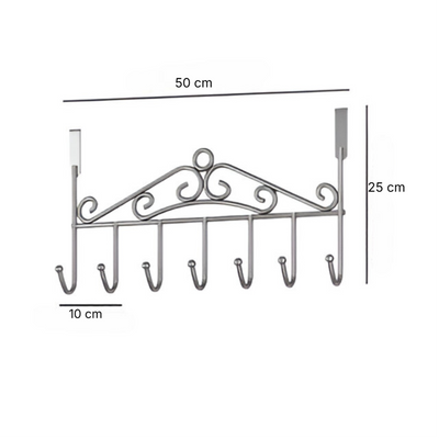 Over Door Hanger Metal 6 Hooks