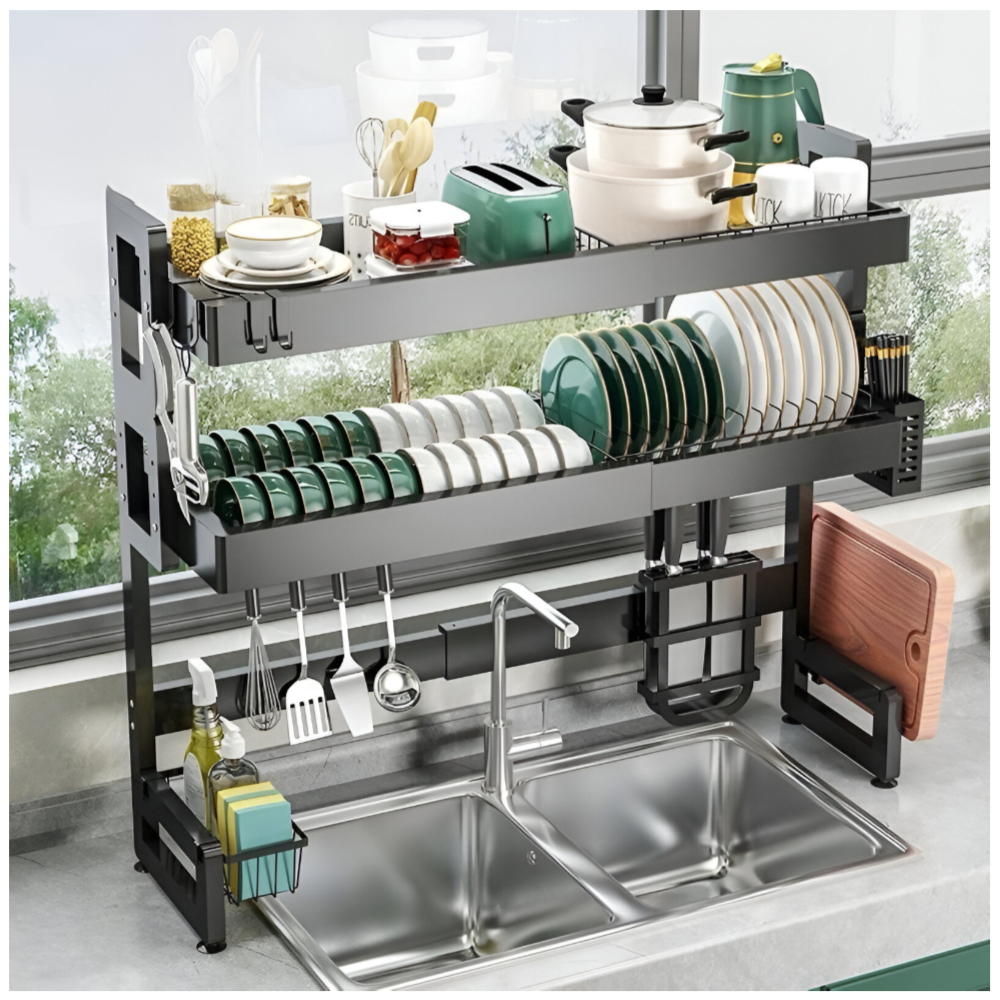 Kitchen Sink Rack Double Adjustable