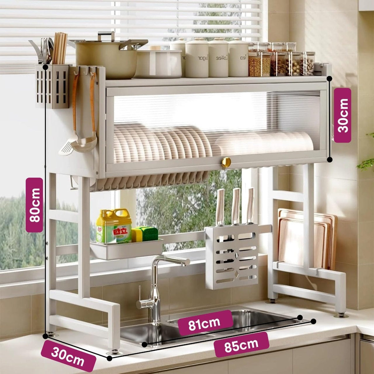 Kitchen Sink Rack With Door