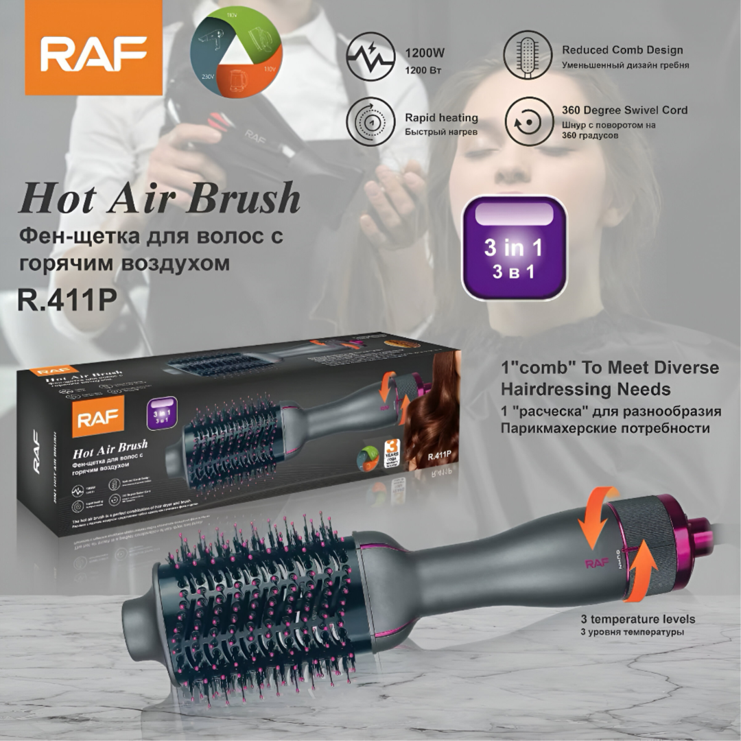 RAF 3 in 1 Hot Air Brush
