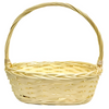 Gift Bamboo Hamper Basket Oval Shape With Handle