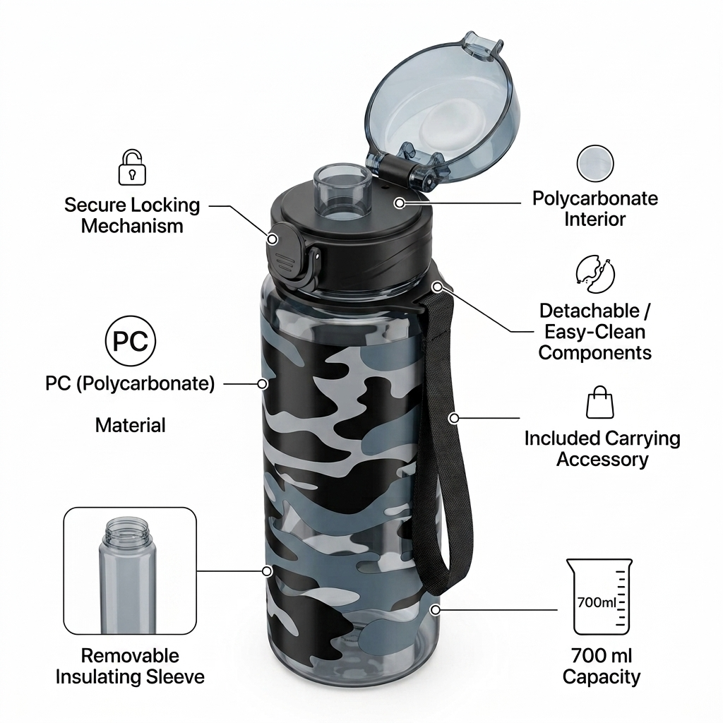 Water Bottle Mix Color 700Ml Wb-63