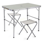 Portable Aluminium Foldable Table For Picnic & Camping With 2 Chairs