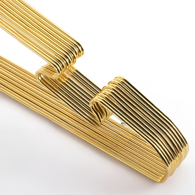 Clothes Hangers  Metal Gold 10 Pcs Set