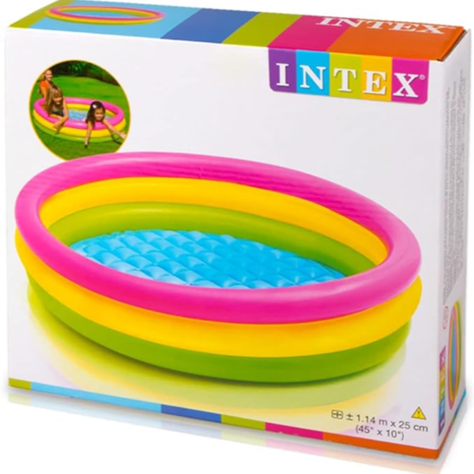 Intex Sunset Glow Three Ring Pool 114Cm X 25Cm
