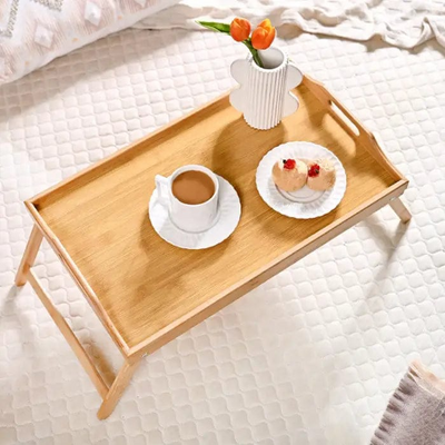 Foldable Bamboo Tray with Bed Table