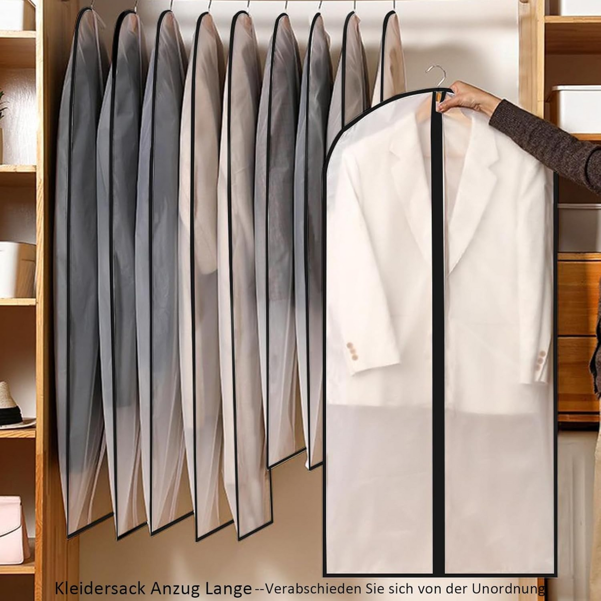 Hanging Garment Bags Dustproof Clothes Cover 60x120 cm