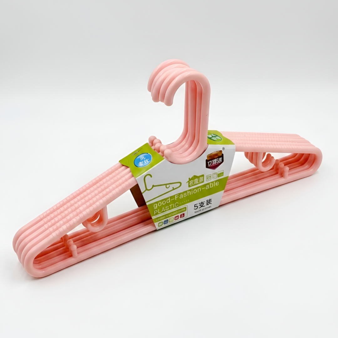 Plastic Cloth Hangers 5 Pcs Set