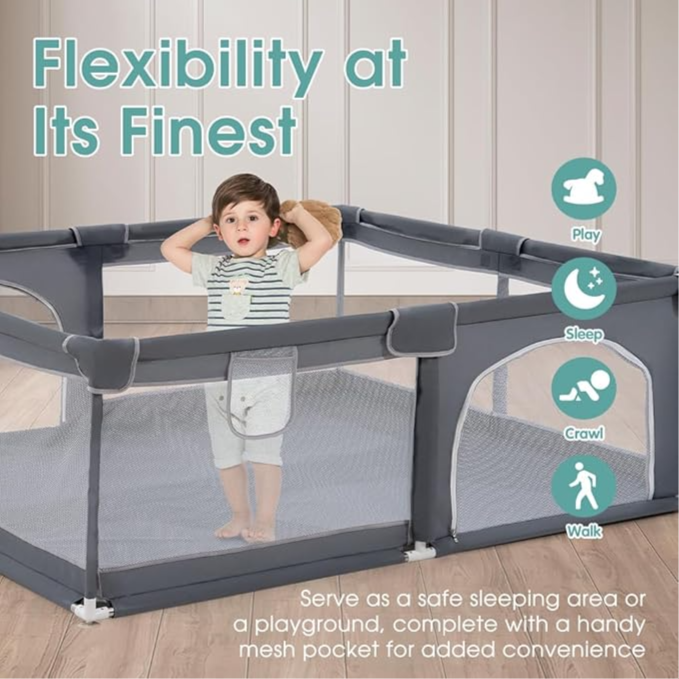 Kids Play Pen With Balls 120X120Cm