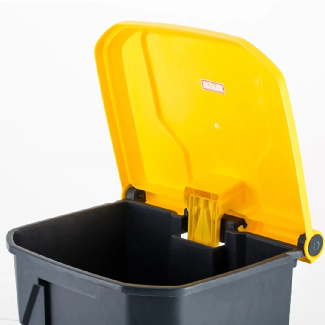 Garbage Bin Trash Can With Lid & Foot Pedal 80L