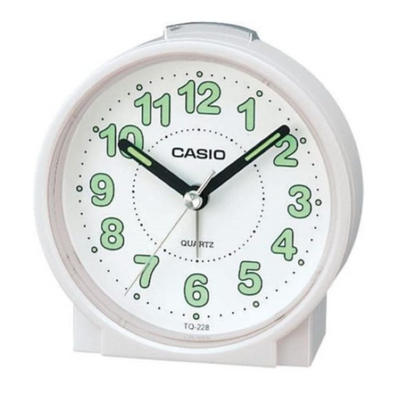 Casio Round Travel Table Top Alarm Clock Tq228-7Df