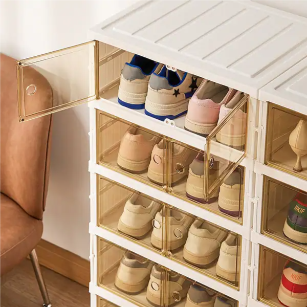 Telescopic Foldable Shoe Cabinet 2 Column 6 Layer