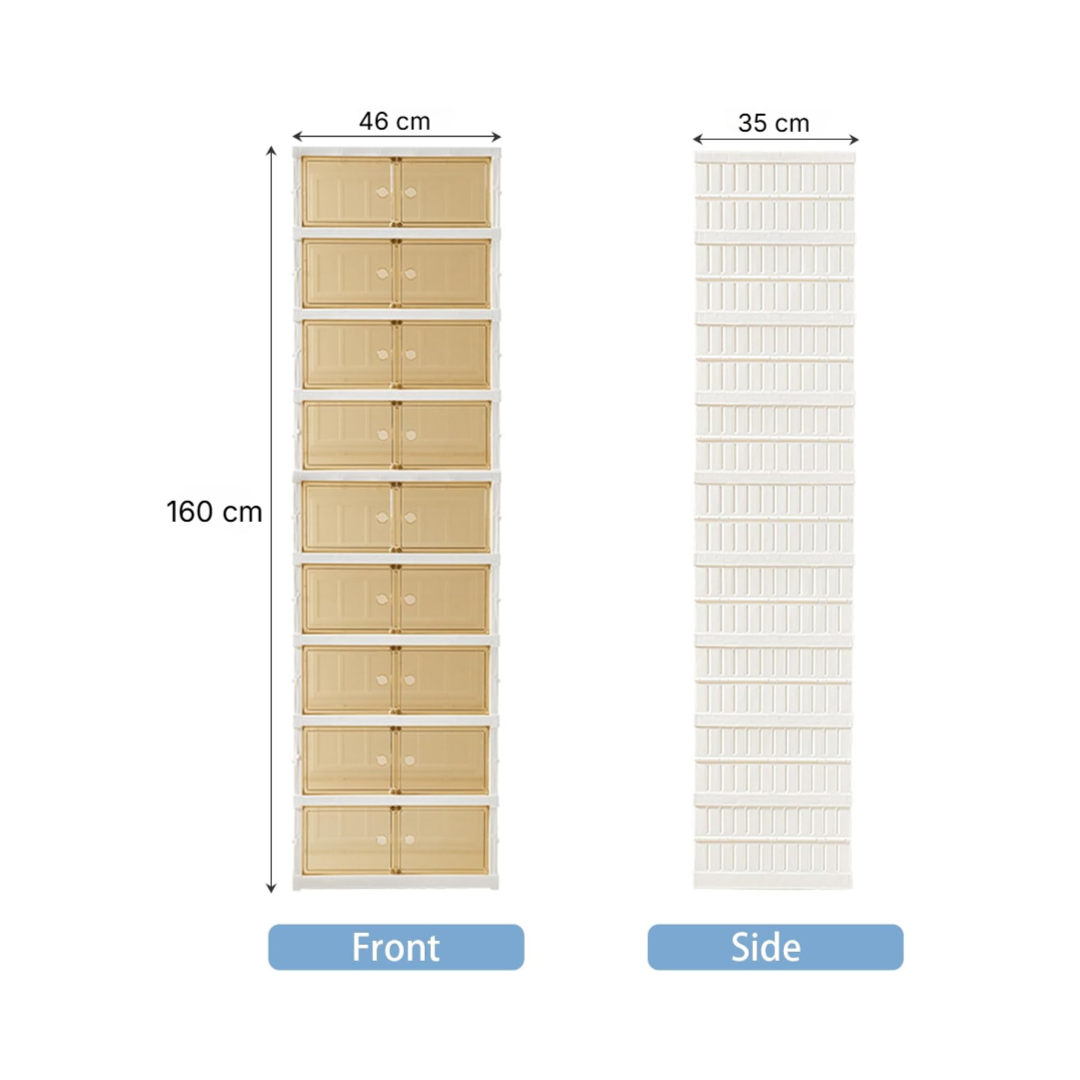 Telescopic Foldable Shoe Cabinet 2 Column 9 Layer