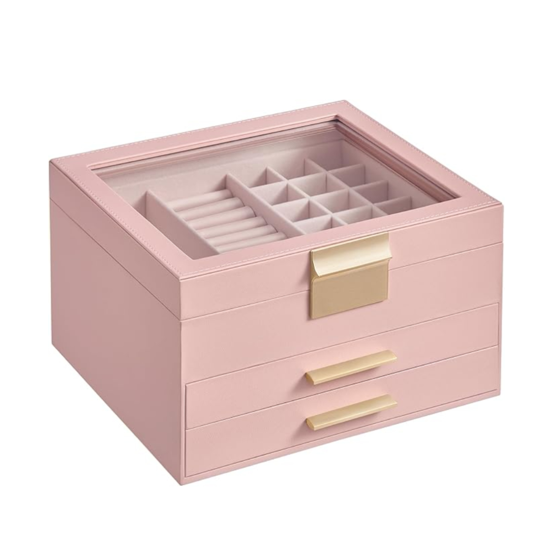 Jewelry Storage Box Organizer with 2 Drawers