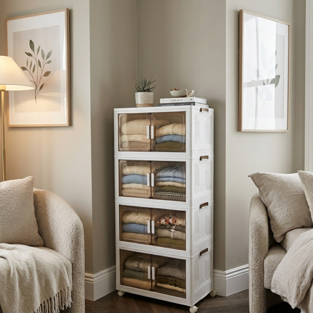 4 Layer Foldable Storage Cabinet