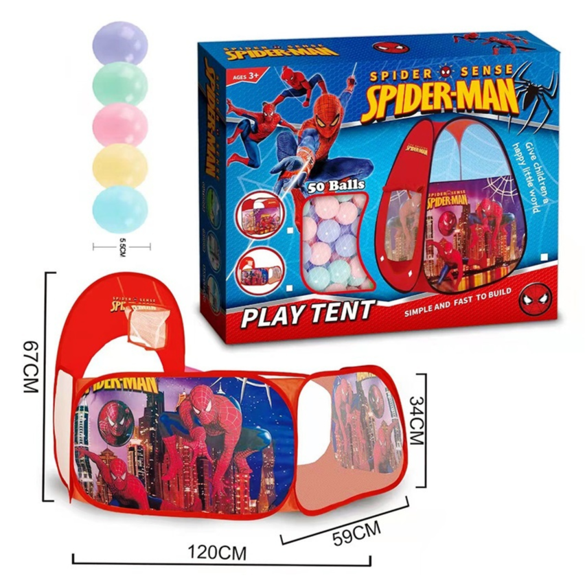 Spiderman Indoor & Outdoor Kids Play Tent With 50 Balls