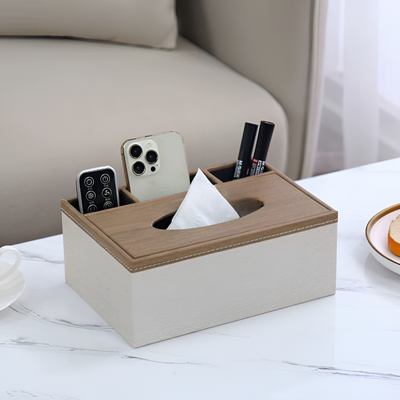 Multifuntional Tissue Box Wooden