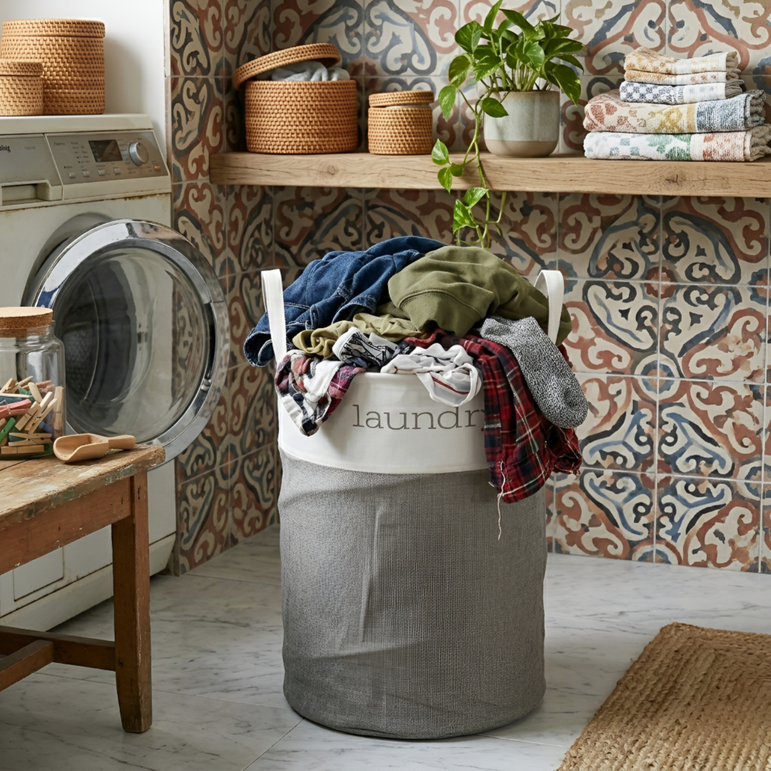 Foldable Laundry Basket Round