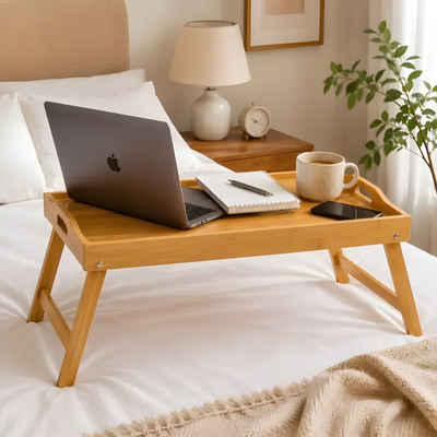 Foldable Bamboo Tray with Bed Table