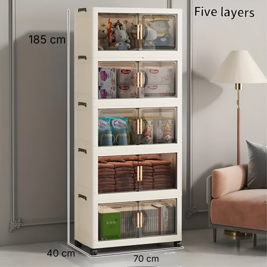 Foldable Storage Cabinet 5 Layer 185cm