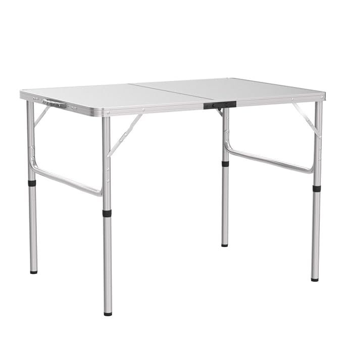 Folding Aluminum Picnic Table 90X60Cm