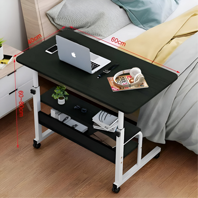Laptop Stand Wooden Adjustable With Shelve