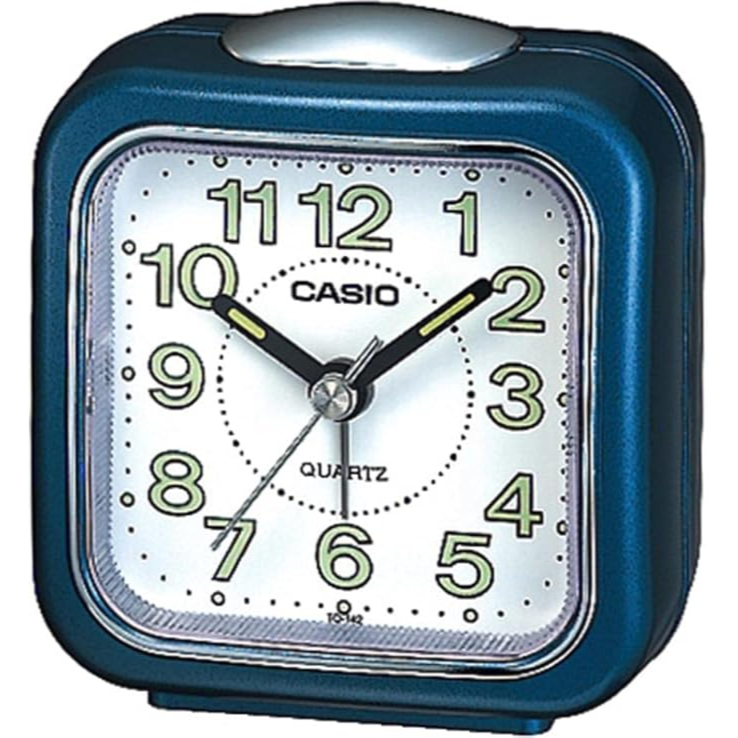 Casio Table Alarm Clock With Light Blue Tq142-2Df