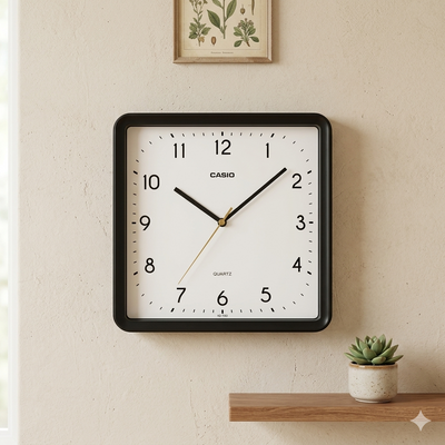 Casio Square Shape Wall Clock Black Iq152-1DF